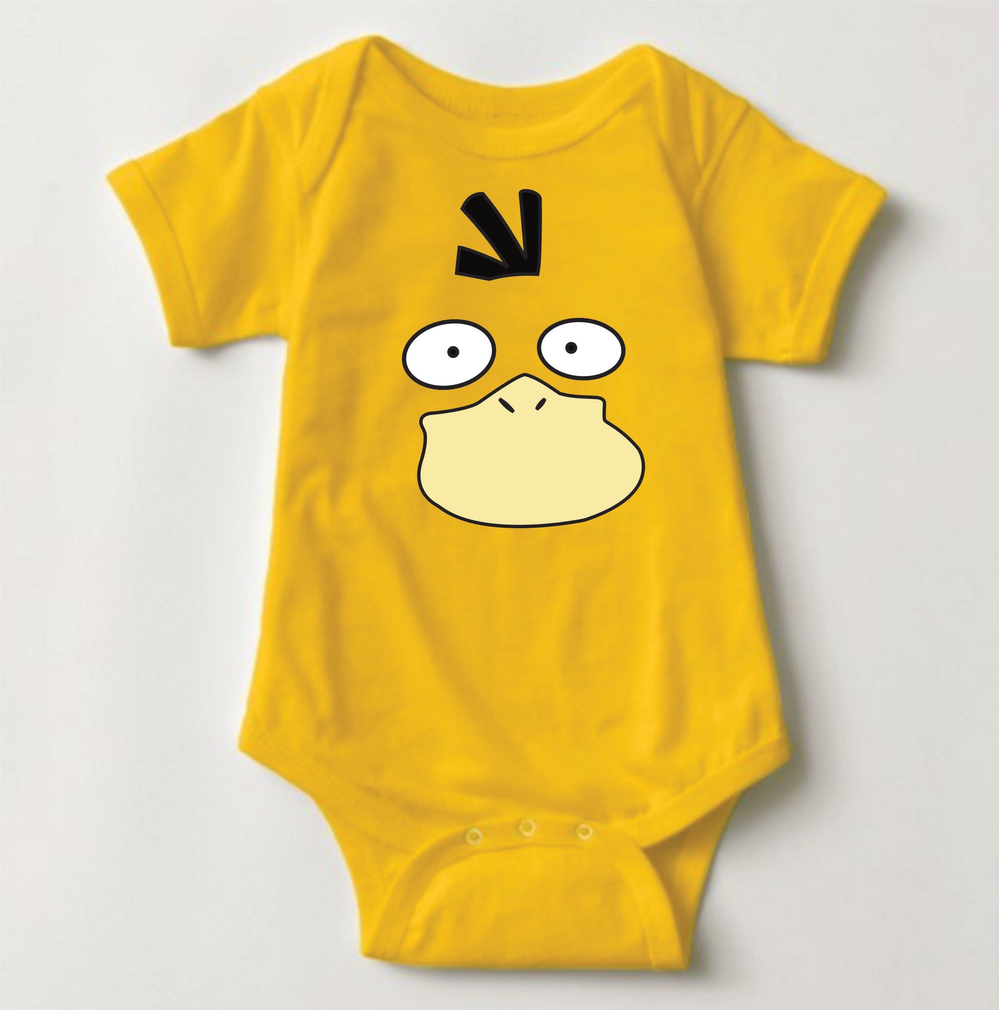 Baby Character Onesies with FREE Name Back Print- Pokemon-Psyduck 1 - MYSTYLEMYCLOTHING