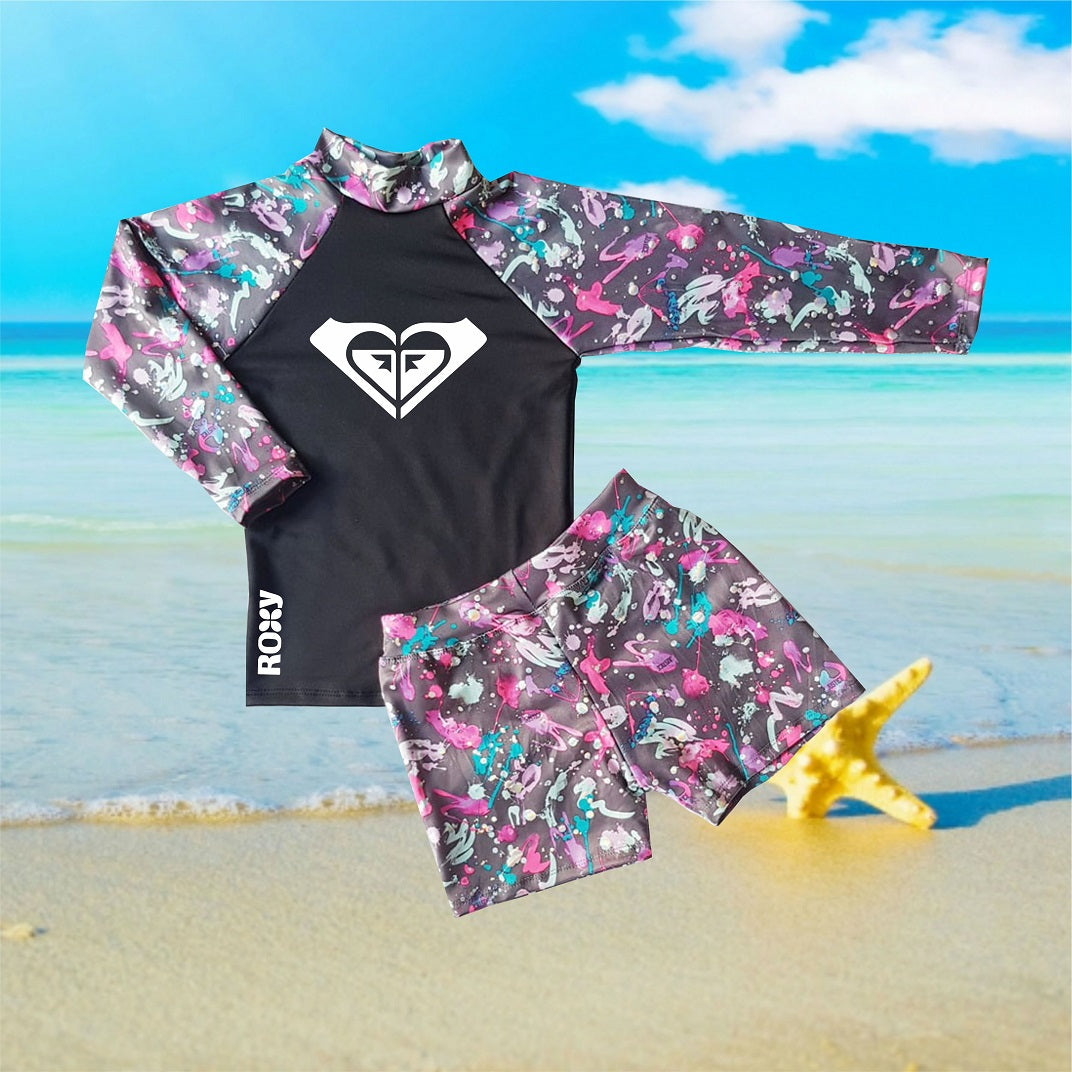 Kids Boys and Girls Rash Guard Rashie Swimwear - ROXY - MYSTYLEMYCLOTHING