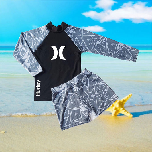 Kids Boys and Girls Rash Guard Rashie Swimwear - HURLEY - MYSTYLEMYCLOTHING