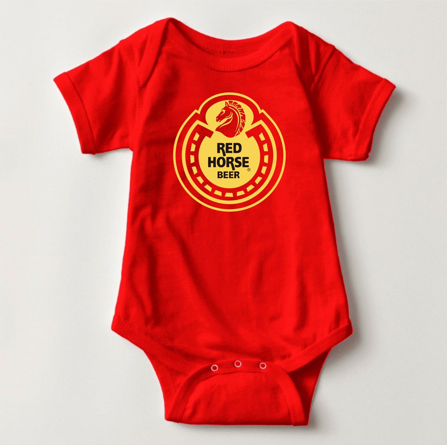 Baby Onesies Logo - Red Horse - MYSTYLEMYCLOTHING
