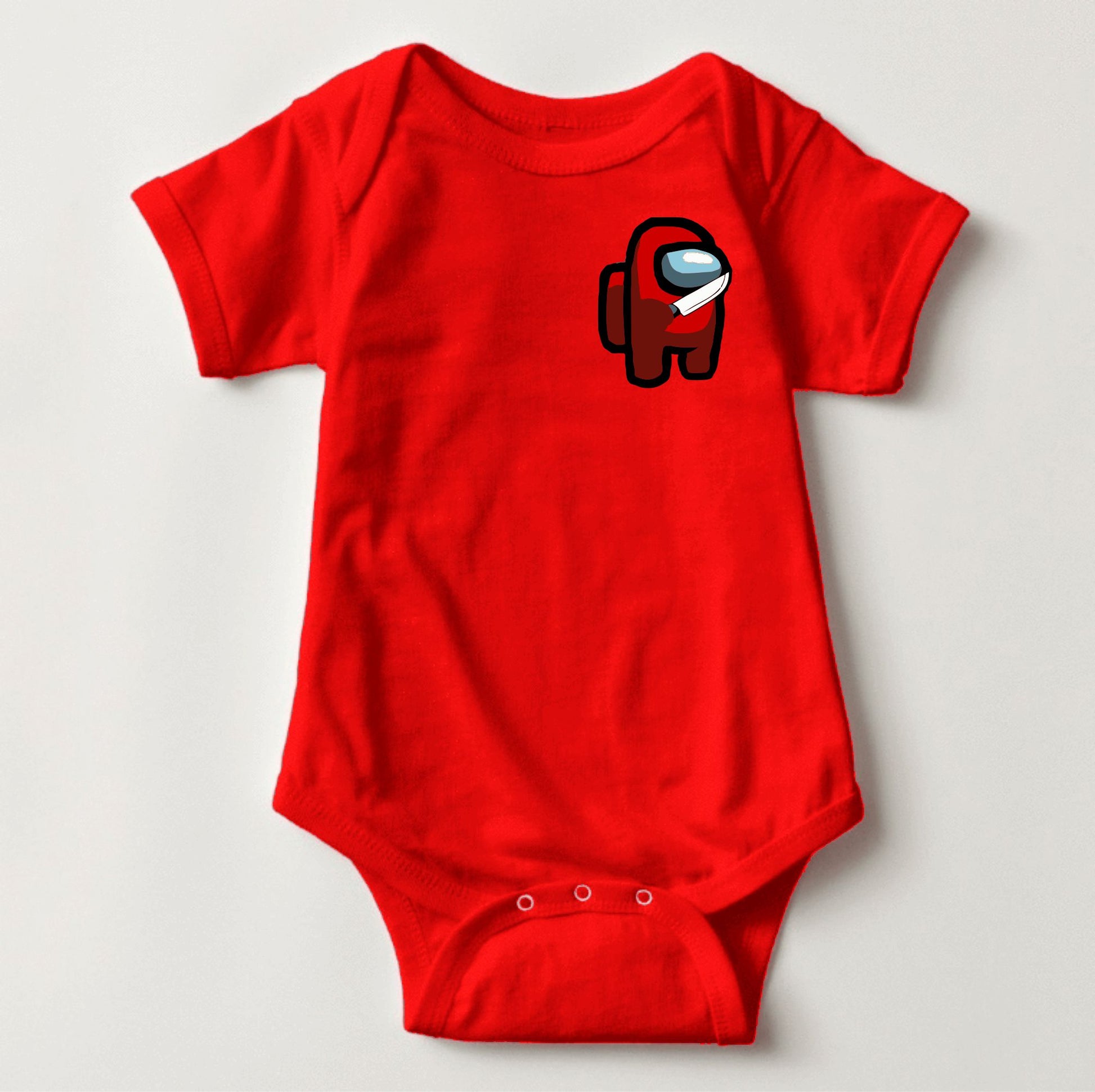 Baby Character Onesies - Among Us Red - MYSTYLEMYCLOTHING