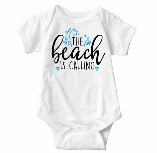 Baby Statement Onesies - The Beach is Calling - MYSTYLEMYCLOTHING