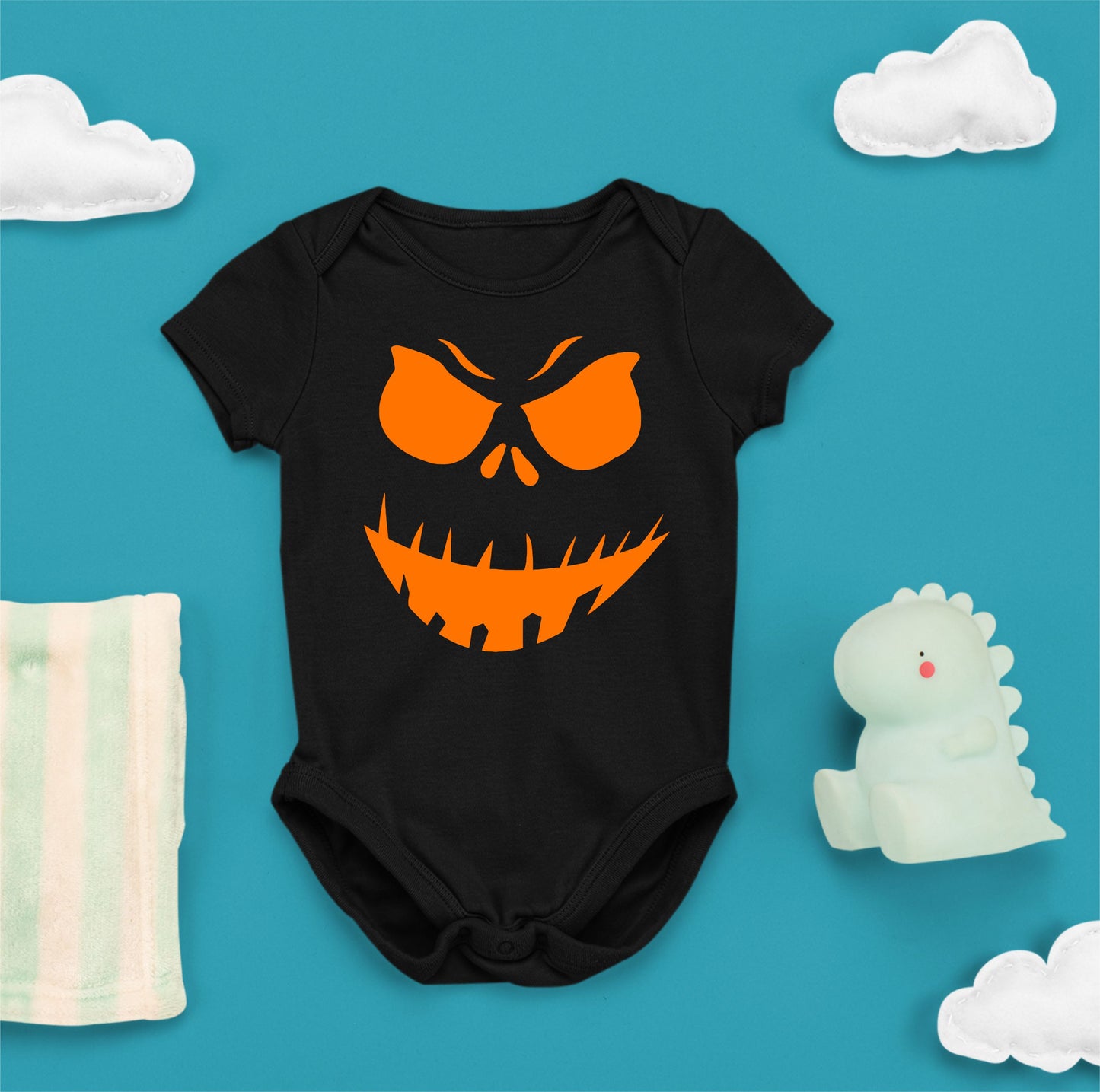 Baby Halloween Onesies - Scarecrow Face