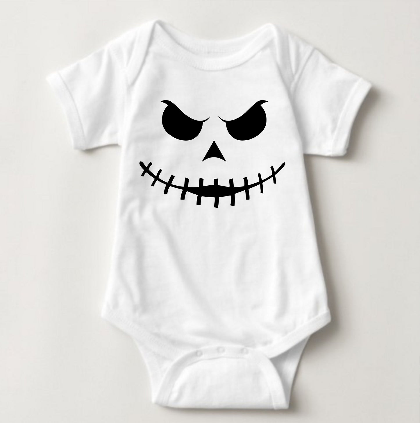 Baby Halloween Onesies - Scary Skeleton Face