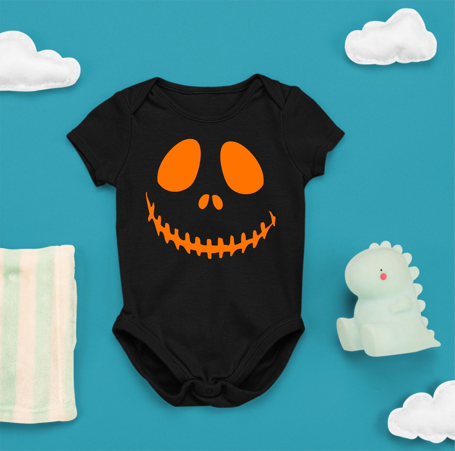 Baby Halloween Onesies - Scary Smiling Skeleton