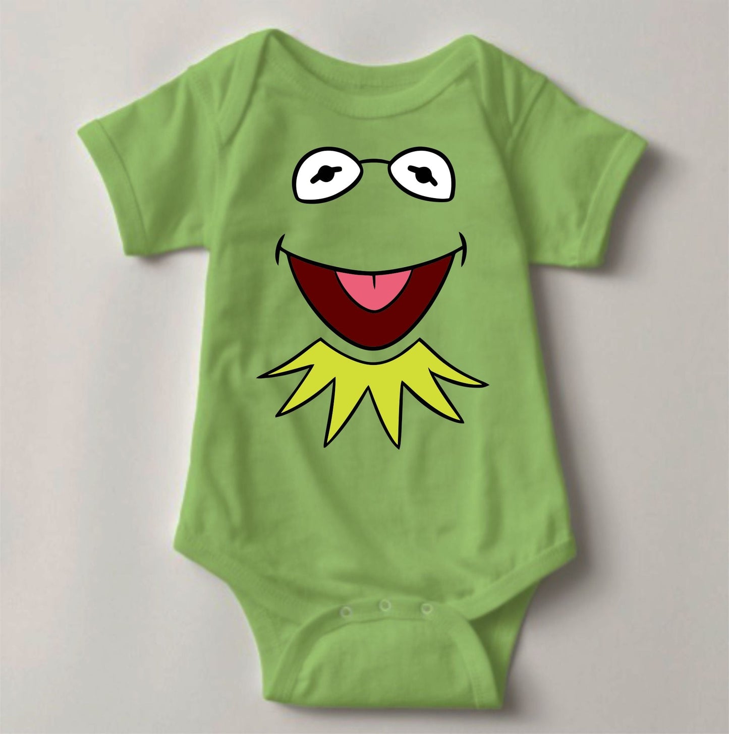 Baby Character Onesies with FREE Name Back Print - Sesame Street Kermit the Frog