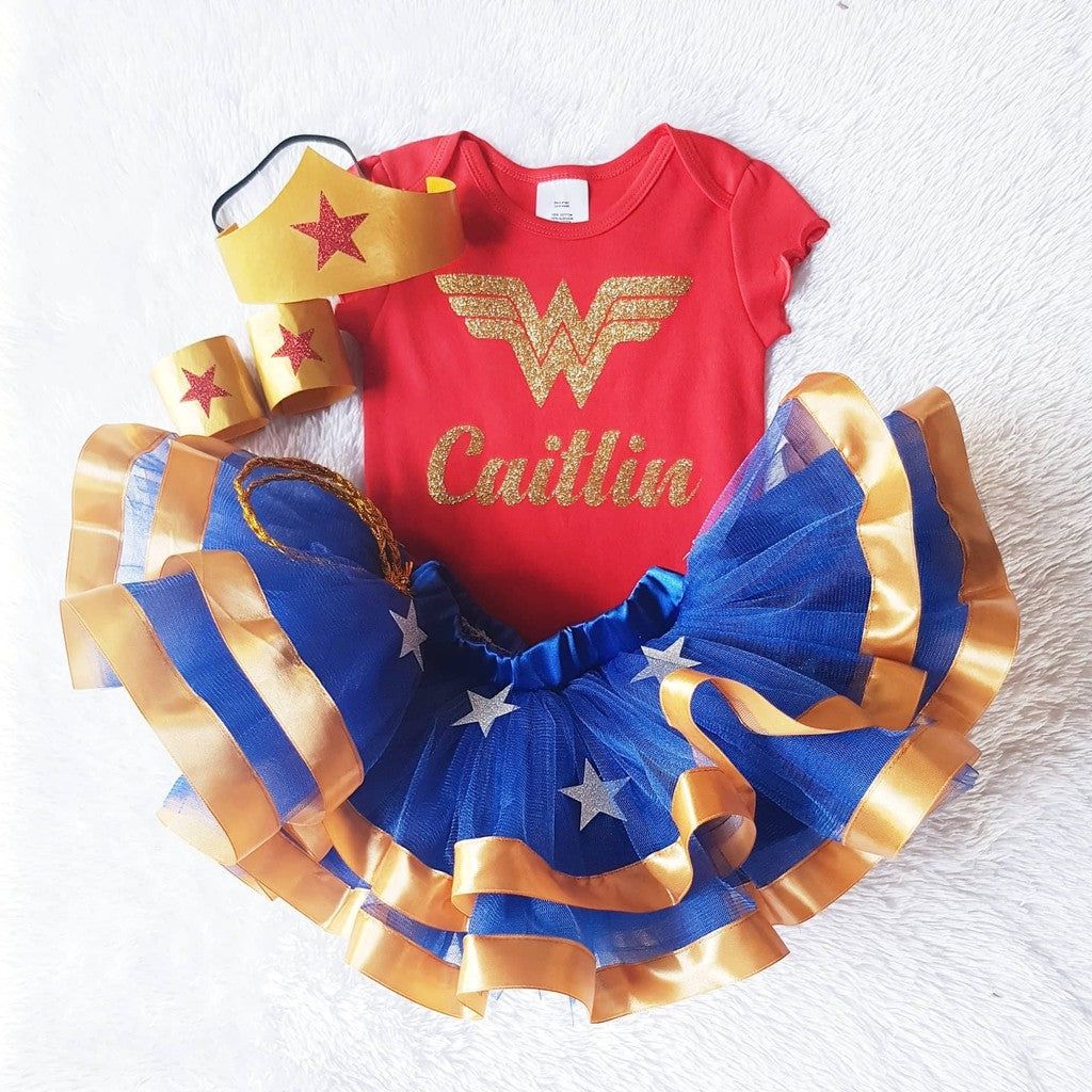 Wonderwoman Tutu Set for Baby and Kids - MYSTYLEMYCLOTHING