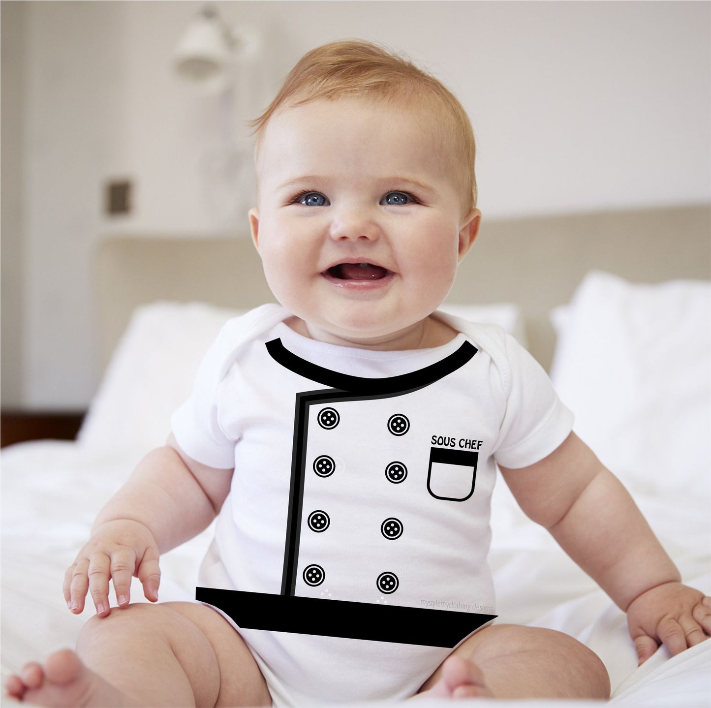 Baby Career Onesies -Sous Chef with FREE Name Print - MYSTYLEMYCLOTHING