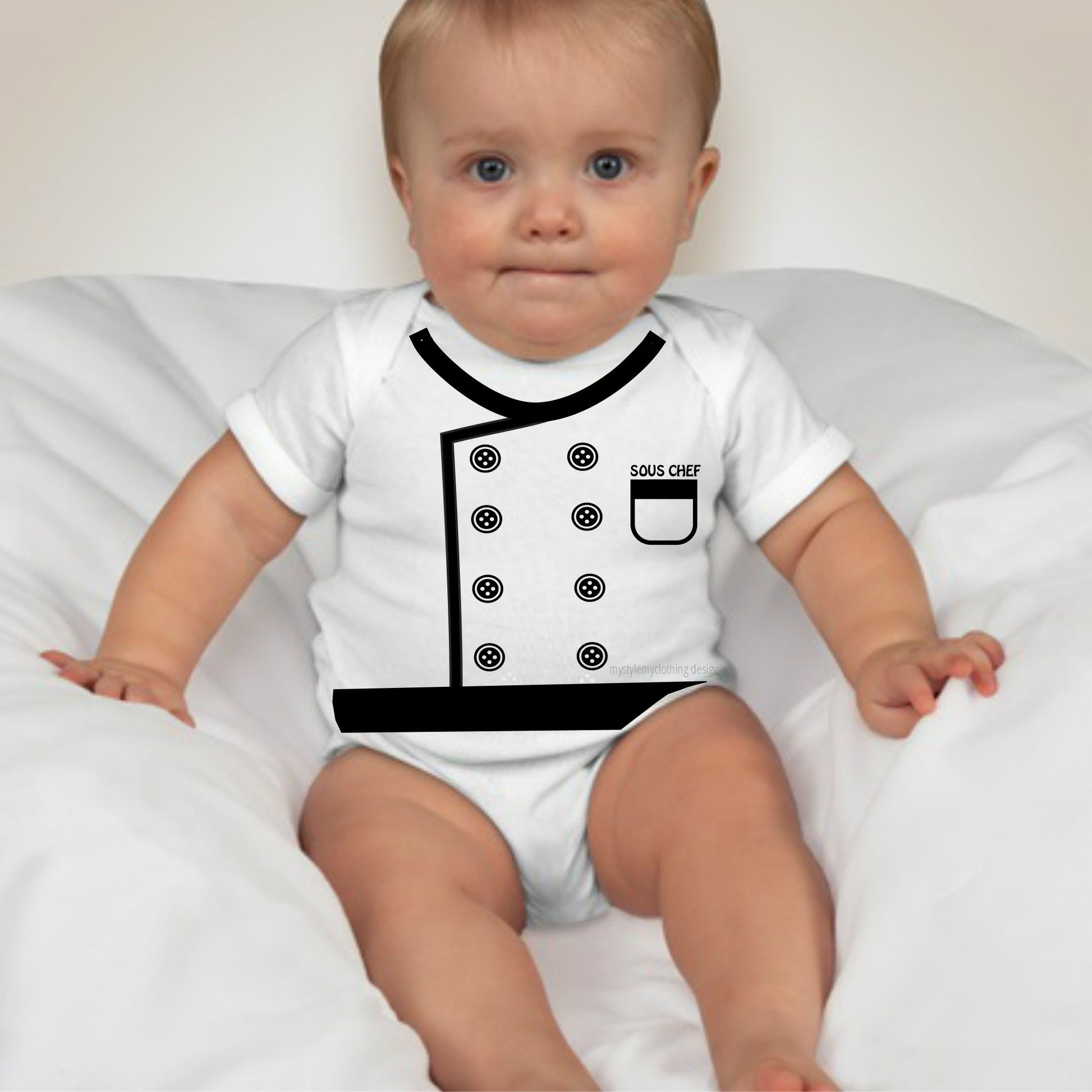 Baby Career Onesies -Sous Chef with FREE Name Print - MYSTYLEMYCLOTHING