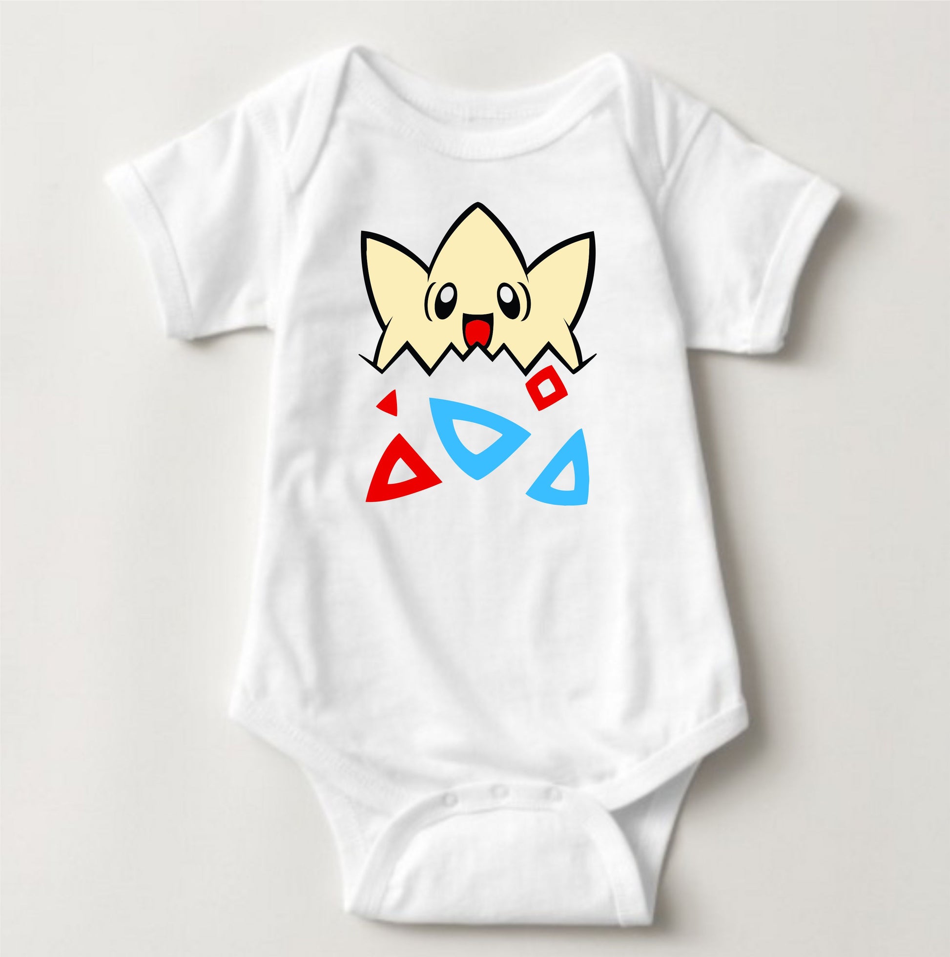 Baby Character Onesies with FREE Name Back Print- Pokemon-Togepi - MYSTYLEMYCLOTHING