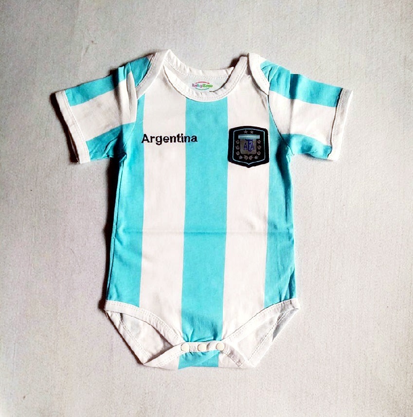 Baby Romper World Cup Soccer Uniform Romper - Argentina - MYSTYLEMYCLOTHING