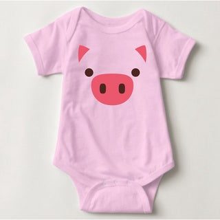 Baby Character Onesies - Happy Pig Face