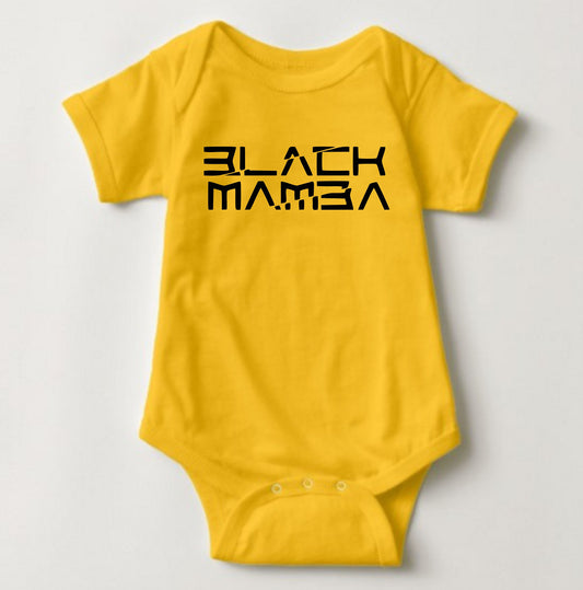 Baby Statement Onesies - Black Mamba (Yellow) - MYSTYLEMYCLOTHING
