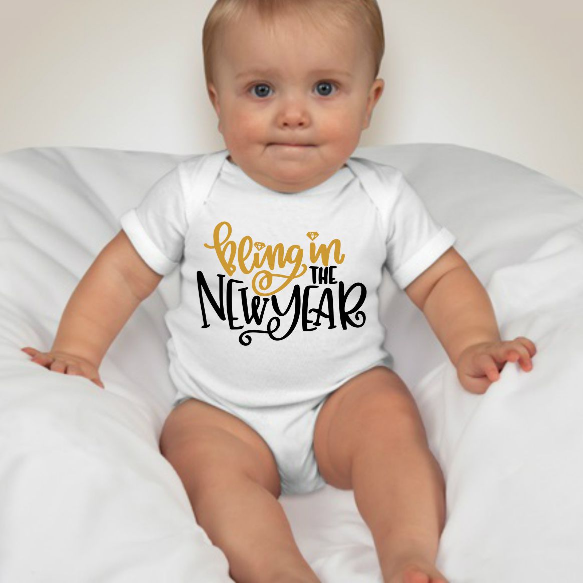Baby New Year Holiday Onesies - Bling in the New Year - MYSTYLEMYCLOTHING