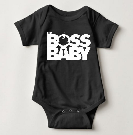 Baby Statement Onesies - Baby Boss Black