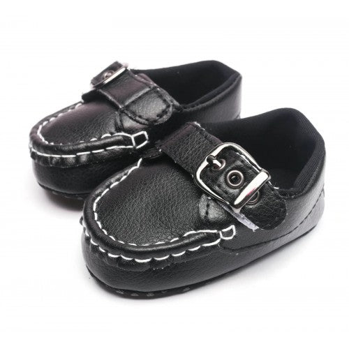 Baby Prewalker Shoes - Black Boat Shoes - MYSTYLEMYCLOTHING