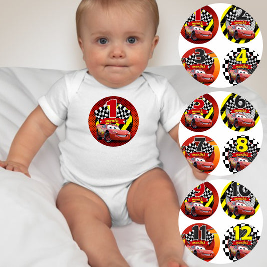 Baby Custom Monthly Onesies - McQueen - MYSTYLEMYCLOTHING