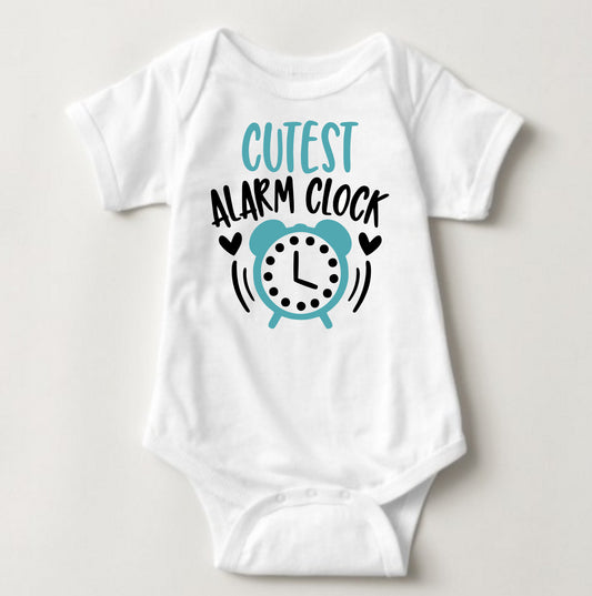 Baby Statement Onesies - Cutest Alarm Clock - MYSTYLEMYCLOTHING