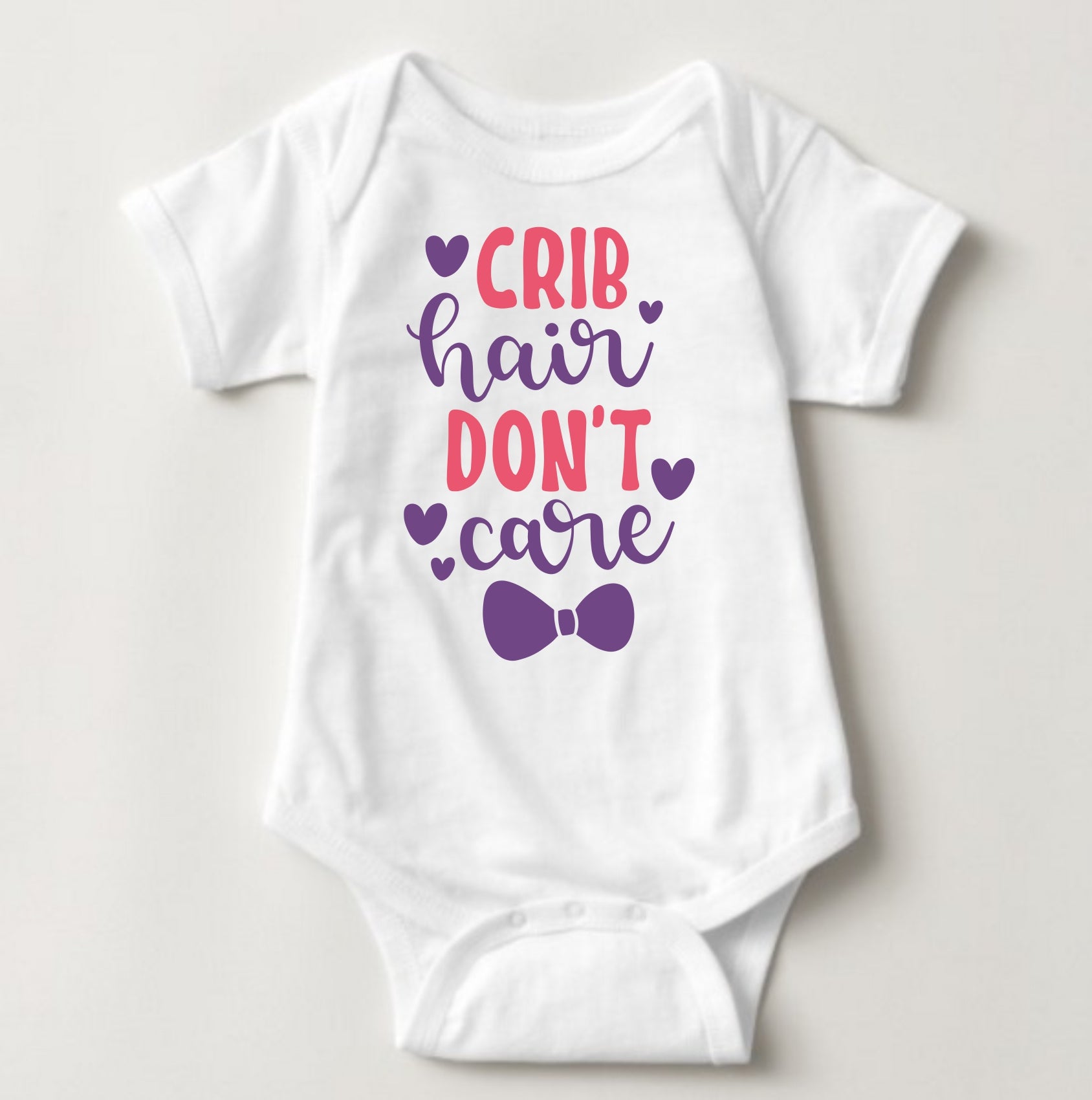Baby Statement Onesies - Crib Hair Don't Care - MYSTYLEMYCLOTHING