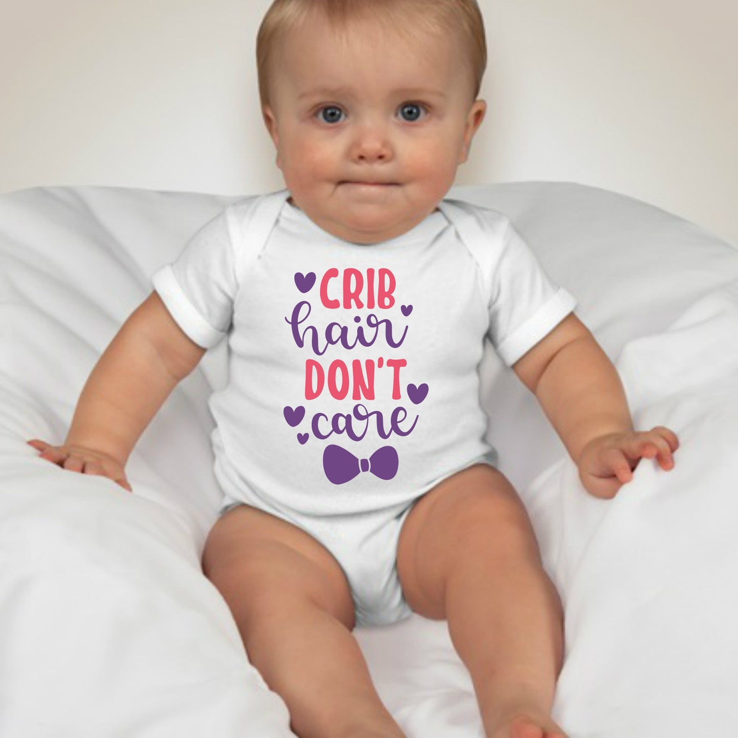 Baby Statement Onesies - Crib Hair Don't Care - MYSTYLEMYCLOTHING
