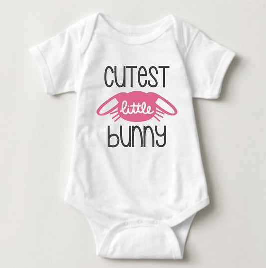 Baby Statement Onesies - Cutest Little Bunny - MYSTYLEMYCLOTHING
