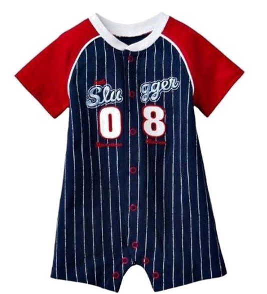 Baby Romper Slugger 08 Baseball League Romper - MYSTYLEMYCLOTHING