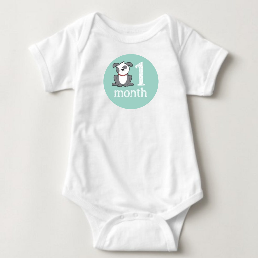 Baby Custom Monthly Onesies - Dogs - MYSTYLEMYCLOTHING