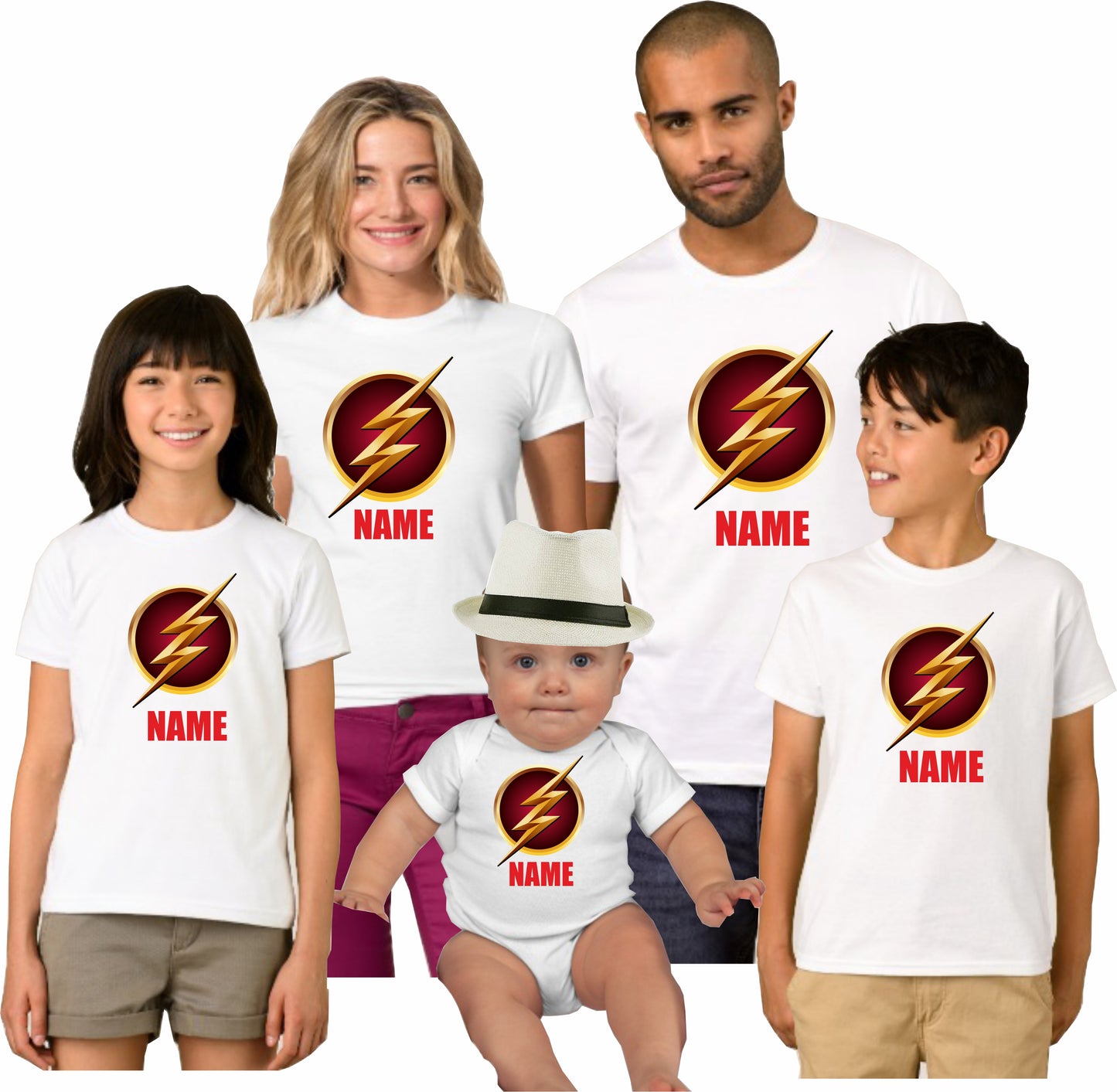 Custom Birthday Family Set Shirt - Flash - MYSTYLEMYCLOTHING