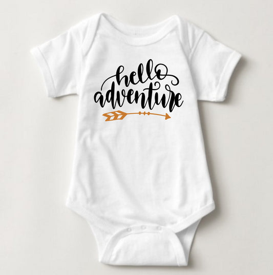 Baby Statement Onesies - Hello Adventure - MYSTYLEMYCLOTHING