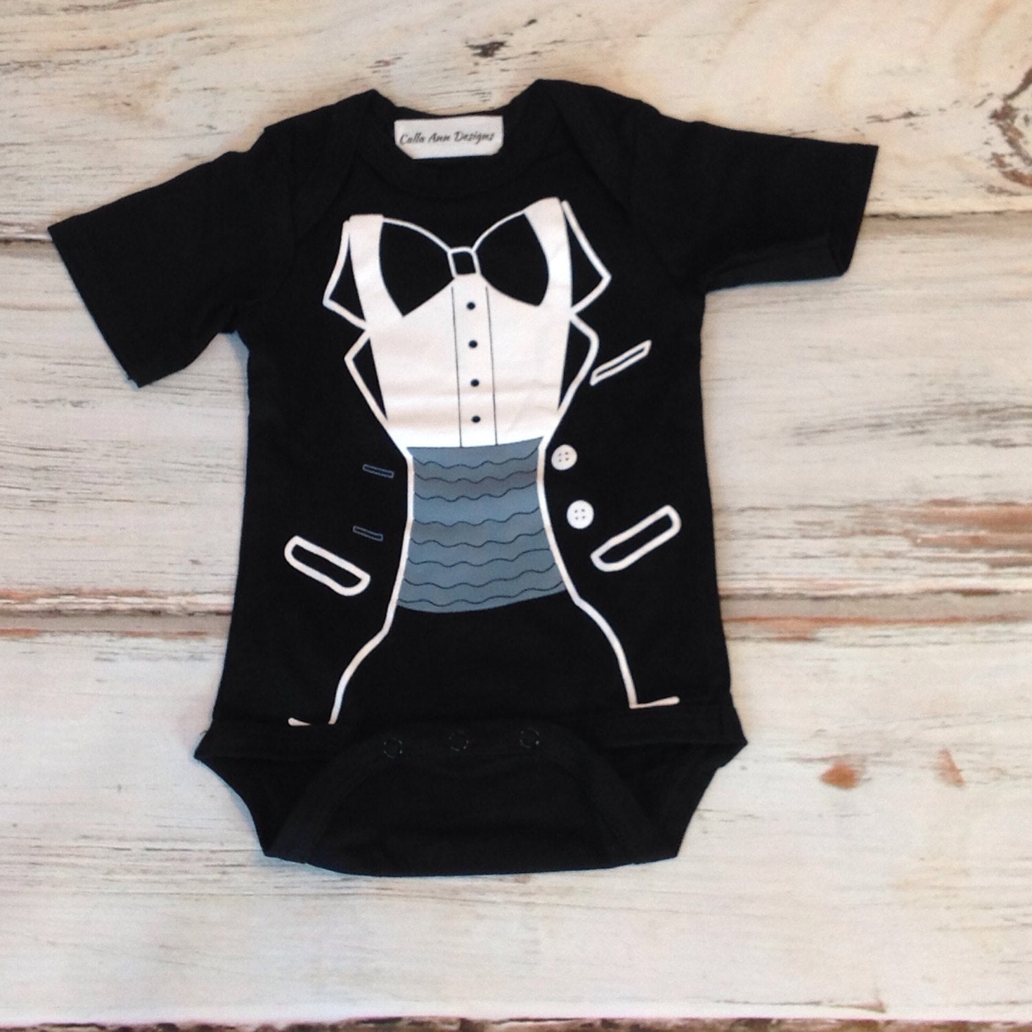 Baby Romper Toddler Baby Black Tuxedo - MYSTYLEMYCLOTHING