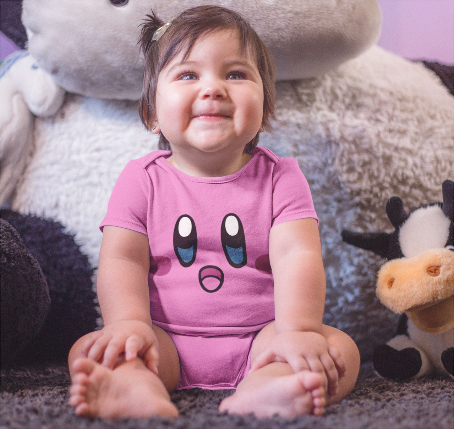 Baby Character Onesies with FREE Name Back Print  - Pokemon Kirby