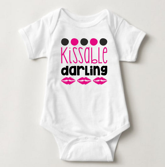 Baby Statement Onesies - Kissable Darling - MYSTYLEMYCLOTHING