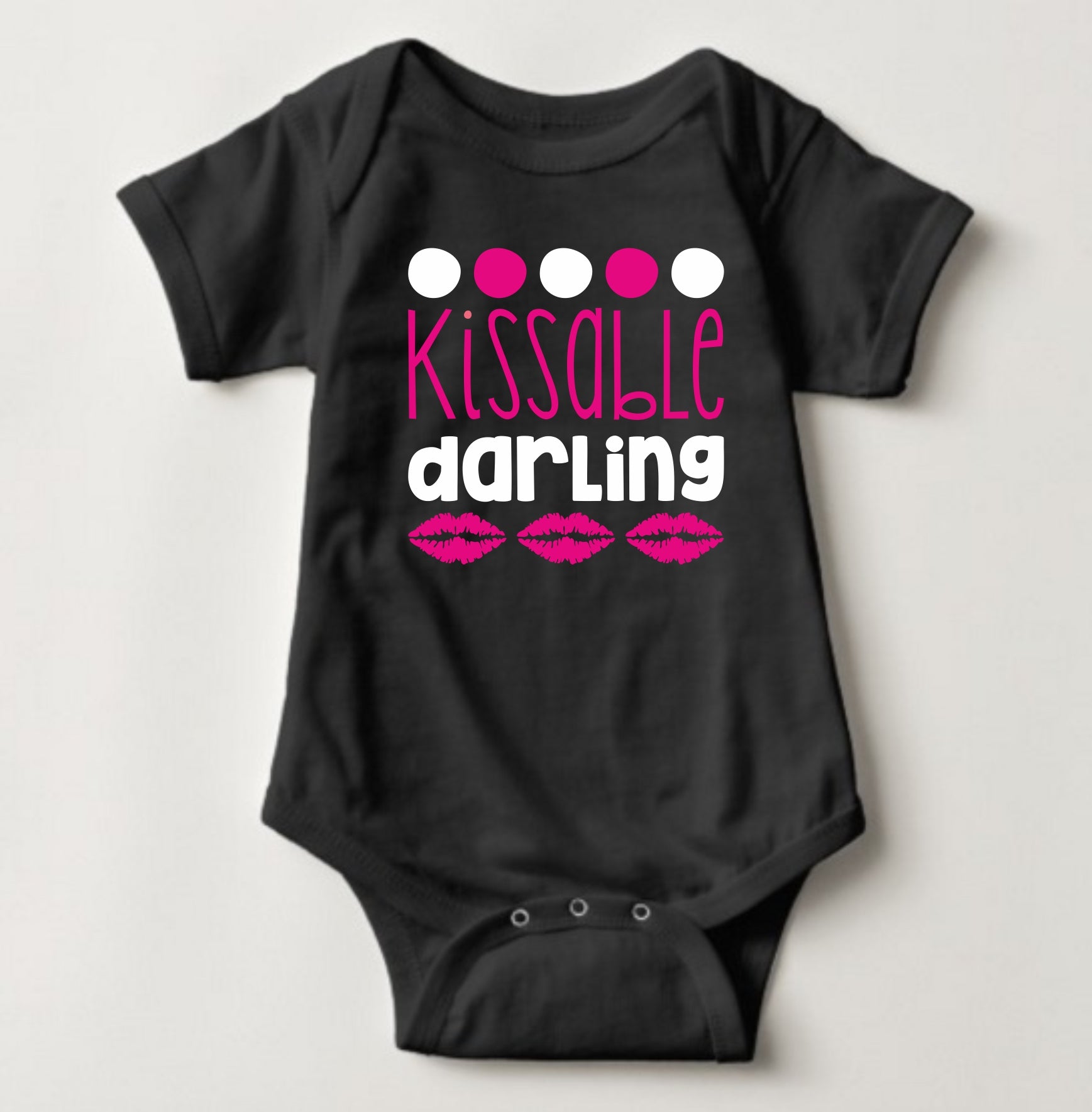 Baby Statement Onesies - Kissable Darling - MYSTYLEMYCLOTHING