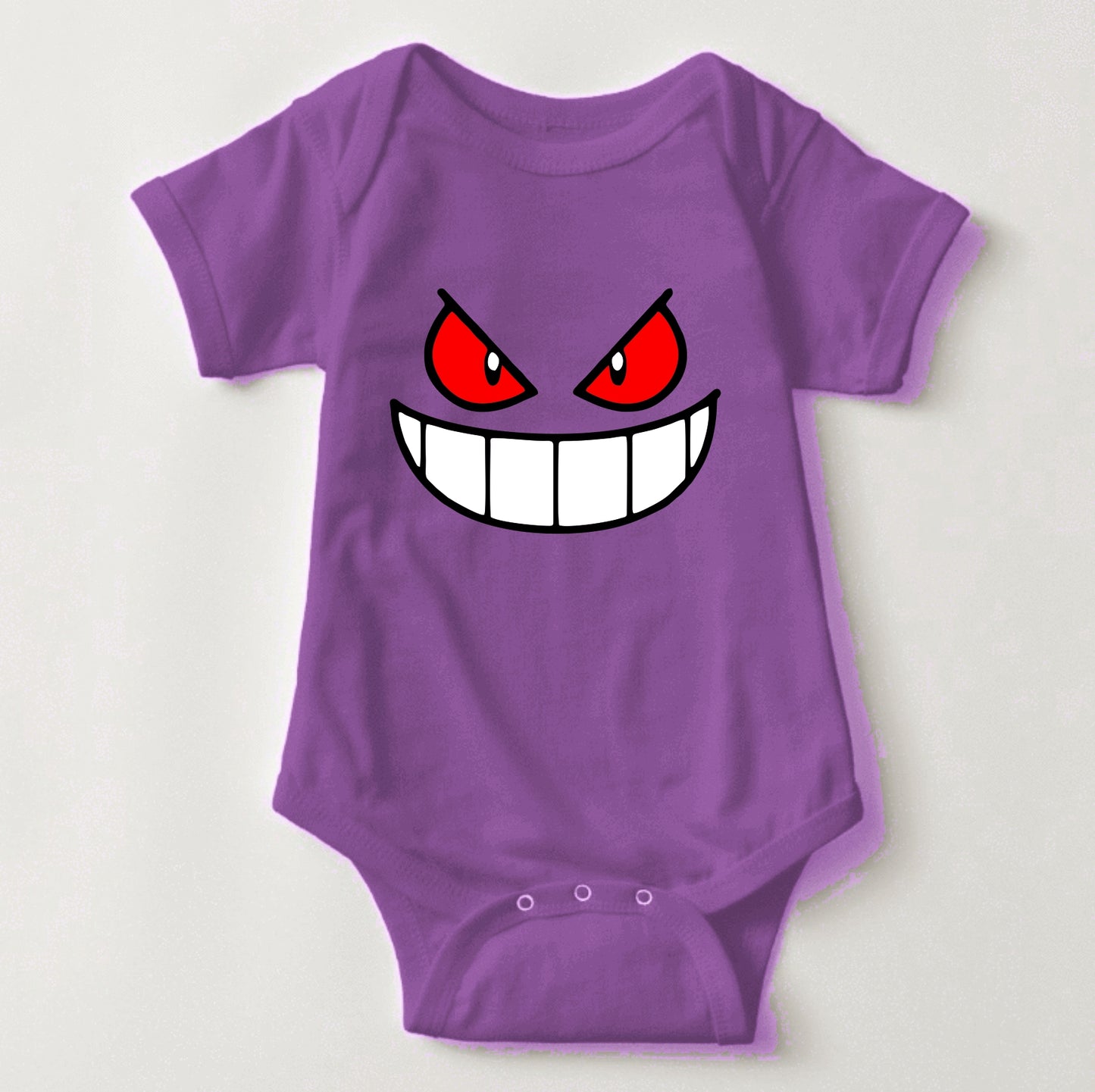 Baby Character Onesies with FREE Name Back Print  - Pokemon Gengar - MYSTYLEMYCLOTHING