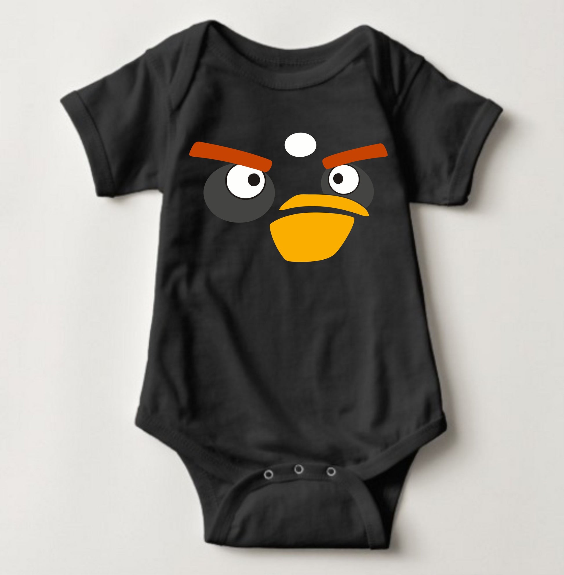 Baby Character Onesies - A-Bird Black - MYSTYLEMYCLOTHING