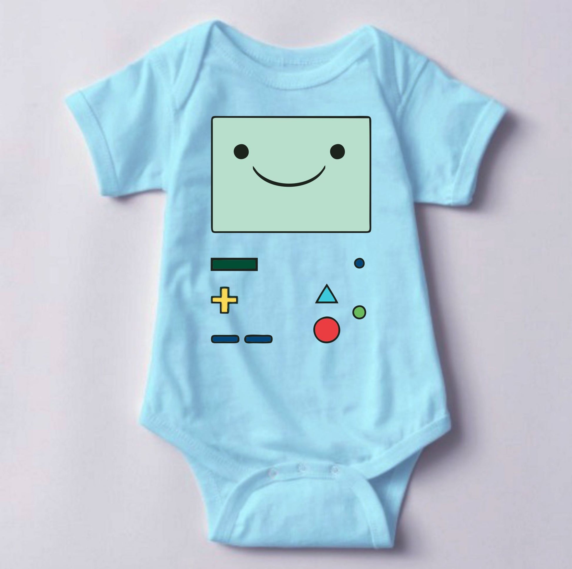 Baby Character Onesies with FREE Name Back Print  - Adventure Time Beemo - MYSTYLEMYCLOTHING