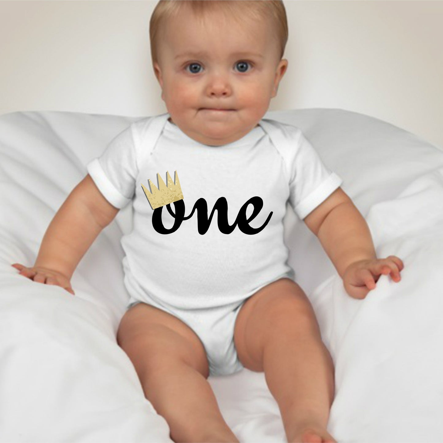 Baby Birthday Onesies - One Crown - MYSTYLEMYCLOTHING