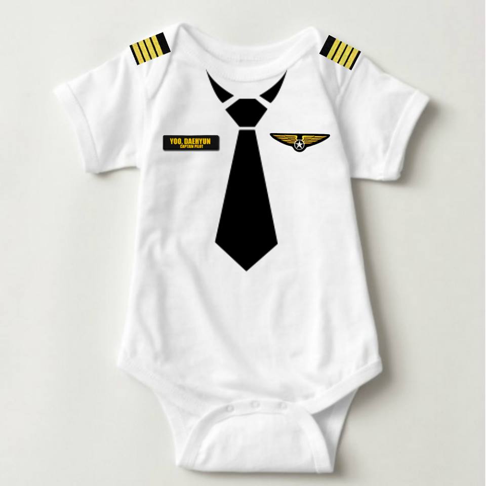 Baby Career Onesies - Pilot with Free Name Badge - MYSTYLEMYCLOTHING