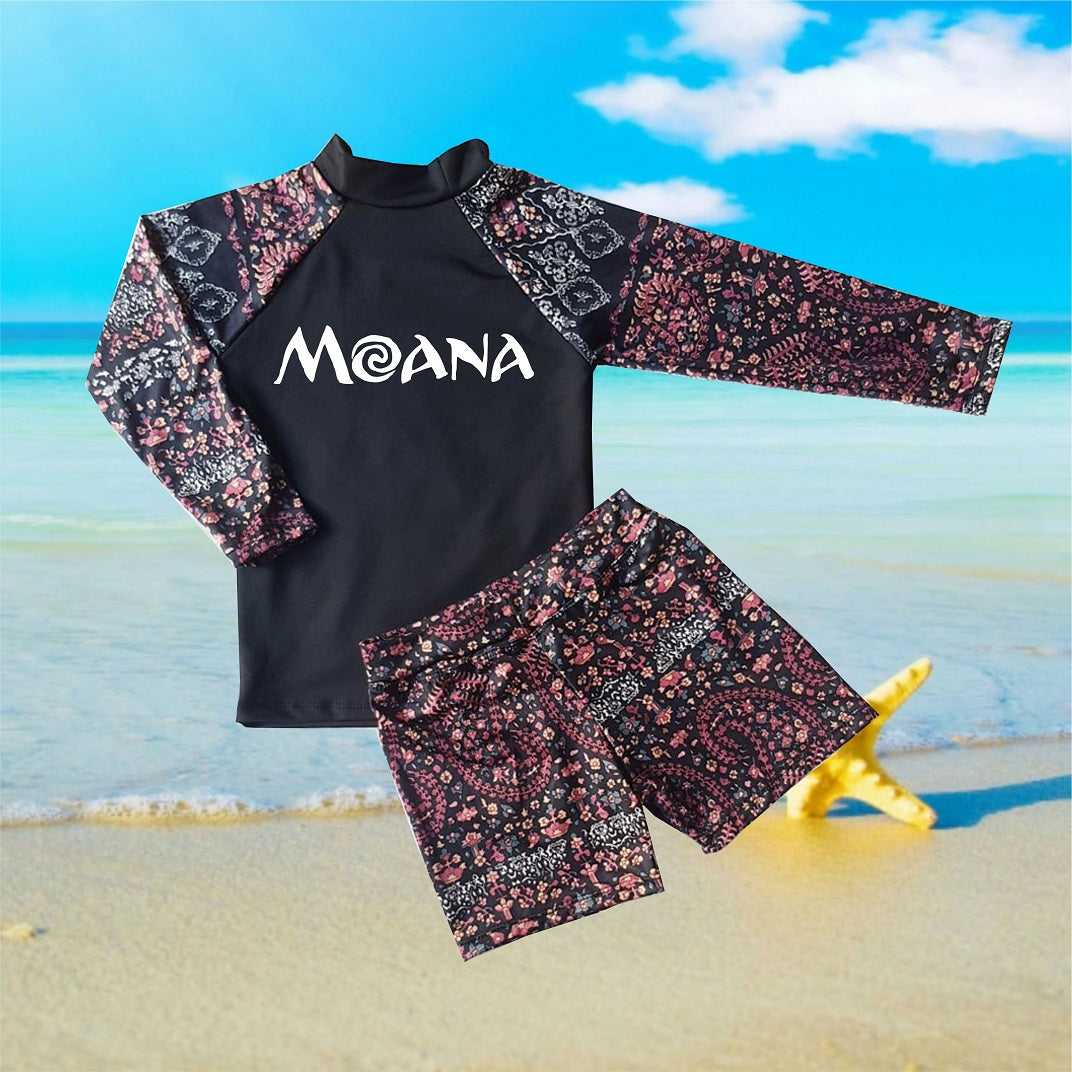 Kids Boys and Girls Rash Guard Rashie Swimwear - MOANA - MYSTYLEMYCLOTHING