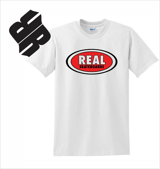 Skate Men's Shirt - Real Skate Board (White) - MYSTYLEMYCLOTHING