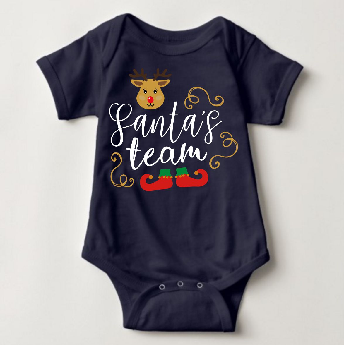 Baby Christmas Holiday Onesies - Santa's Team - MYSTYLEMYCLOTHING