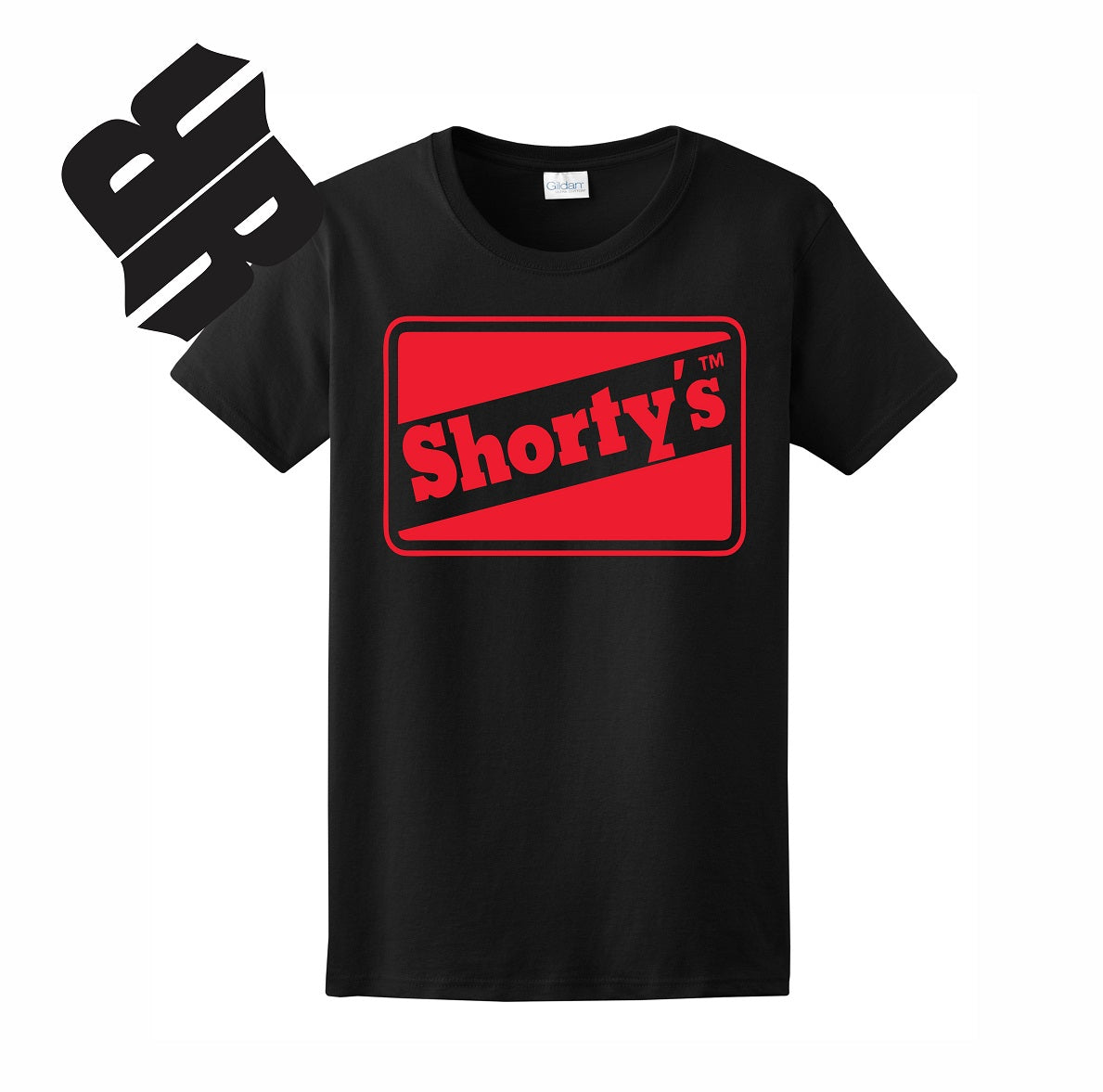 Skate Men's Shirt -Shorty's (Black) -Red Print - MYSTYLEMYCLOTHING
