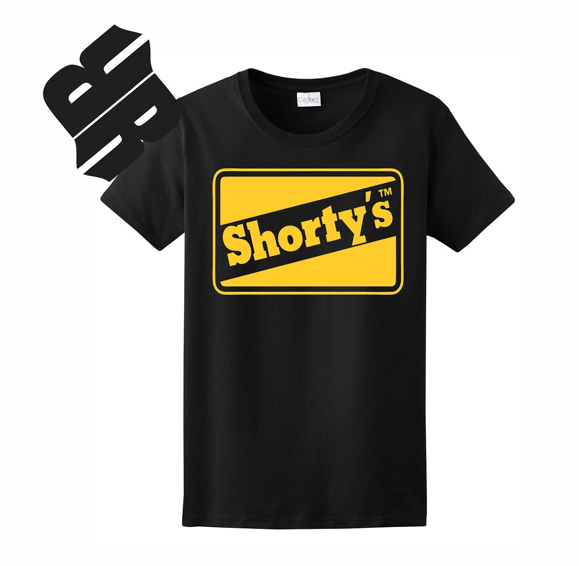 Skate Men's Shirt -Shorty's (Black) -Yellow - MYSTYLEMYCLOTHING