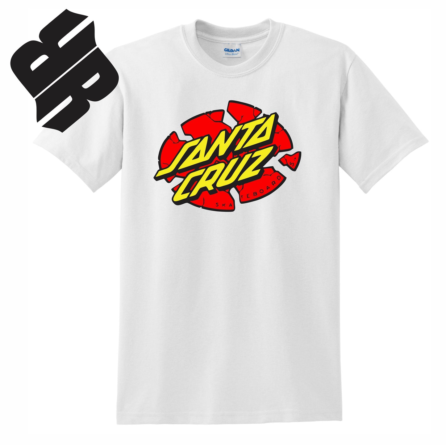 Skate Men's Shirt - Santa Cruz (White) - MYSTYLEMYCLOTHING