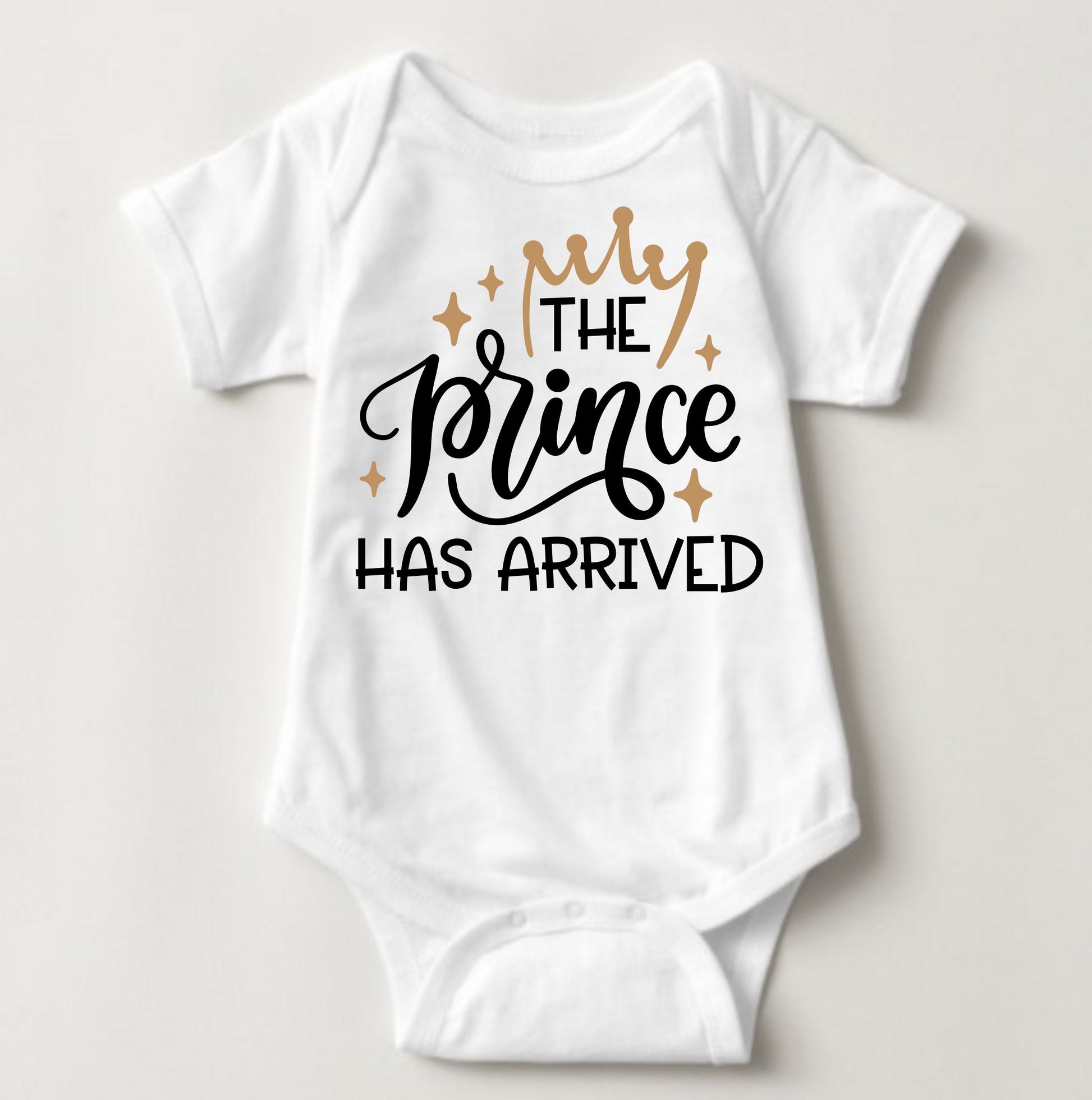 Baby Statement Onesies - The Prince has arrived - MYSTYLEMYCLOTHING