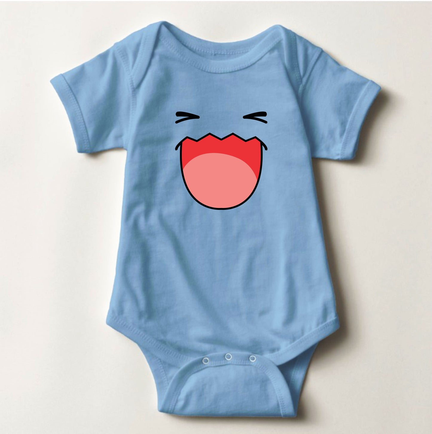Baby Character Onesies with FREE Name Back Print - Pokemon-Wobbuffet - MYSTYLEMYCLOTHING